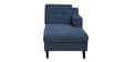 Amanda Fabric LHS Sectional Sofa (3 + Lounger) In Navy Blue Colour