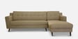 Amanda Fabric LHS Sectional Sofa (3 + Lounger) In Sandy Brown Colour