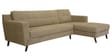 Amanda Fabric LHS Sectional Sofa (3 + Lounger) In Sandy Brown Colour