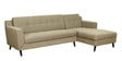 Amanda Fabric LHS Sectional Sofa (3 + Lounger) In Sandy Brown Colour