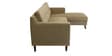 Amanda Fabric LHS Sectional Sofa (3 + Lounger) In Sandy Brown Colour