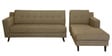Amanda Fabric LHS Sectional Sofa (3 + Lounger) In Sandy Brown Colour