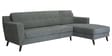 Amanda Fabric LHS Sectional Sofa (3 + Lounger) In Steel Grey Colour