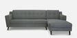 Amanda Fabric LHS Sectional Sofa (3 + Lounger) In Steel Grey Colour