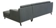 Amanda Fabric LHS Sectional Sofa (3 + Lounger) In Steel Grey Colour