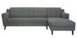 Amanda Fabric LHS Sectional Sofa (3 + Lounger) In Steel Grey Colour