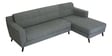 Amanda Fabric LHS Sectional Sofa (3 + Lounger) In Steel Grey Colour