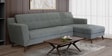 Amanda Fabric LHS Sectional Sofa (3 + Lounger) In Steel Grey Colour