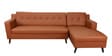 Amanda Leatherette LHS Sectional Sofa (3 + Lounger) In Tan Colour