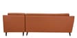 Amanda Leatherette LHS Sectional Sofa (3 + Lounger) In Tan Colour