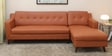 Amanda Leatherette LHS Sectional Sofa (3 + Lounger) In Tan Colour