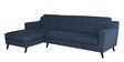Amanda Fabric RHS Sectional Sofa (3 + Lounger) in Navy Blue Colour