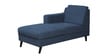 Amanda Fabric RHS Sectional Sofa (3 + Lounger) in Navy Blue Colour