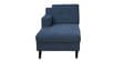 Amanda Fabric RHS Sectional Sofa (3 + Lounger) in Navy Blue Colour