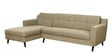 Amanda Fabric RHS Sectional Sofa (3 + Lounger) in Sandy Brown Colour