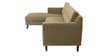 Amanda Fabric RHS Sectional Sofa (3 + Lounger) in Sandy Brown Colour
