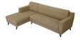 Amanda Fabric RHS Sectional Sofa (3 + Lounger) in Sandy Brown Colour