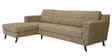 Amanda Fabric RHS Sectional Sofa (3 + Lounger) in Sandy Brown Colour