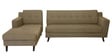 Amanda Fabric RHS Sectional Sofa (3 + Lounger) in Sandy Brown Colour