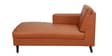 Amanda Leatherette RHS Sectional Sofa (3 + Lounger) in Tan Colour