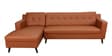 Amanda Leatherette RHS Sectional Sofa (3 + Lounger) in Tan Colour