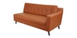 Amanda Leatherette RHS Sectional Sofa (3 + Lounger) in Tan Colour