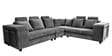 Amanda Fabric 6 Seater Corner Sofa in Dark Grey Colour