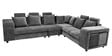 Amanda Fabric 6 Seater Corner Sofa in Dark Grey Colour