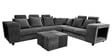 Amanda Fabric 6 Seater Corner Sofa in Dark Grey Colour
