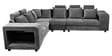 Amanda Fabric 6 Seater Corner Sofa in Dark Grey Colour