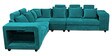 Amanda Fabric 6 Seater Corner Sofa in Turquoise Colour