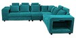 Amanda Fabric 6 Seater Corner Sofa in Turquoise Colour