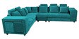 Amanda Fabric 6 Seater Corner Sofa in Turquoise Colour