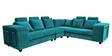 Amanda Fabric 6 Seater Corner Sofa in Turquoise Colour