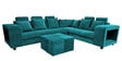 Amanda Fabric 6 Seater Corner Sofa in Turquoise Colour