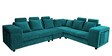 Amanda Fabric 6 Seater Corner Sofa in Turquoise Colour