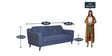 Amanda Fabric 3 Seater Sofa In Navy Blue Colour