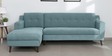 Amanda Fabric Fabric RHS Sectional Sofa (3 + Lounger) In Powder Blue Colour