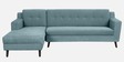 Amanda Fabric Fabric RHS Sectional Sofa (3 + Lounger) In Powder Blue Colour