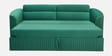Amara Velvet Sofa Cum Bed in Forest Green Colour