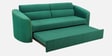 Amara Velvet Sofa Cum Bed in Forest Green Colour