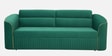 Amara Velvet Sofa Cum Bed in Forest Green Colour