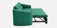 Amara Velvet Sofa Cum Bed in Forest Green Colour