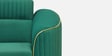 Amara Velvet Sofa Cum Bed in Forest Green Colour