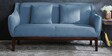 Amelia Fabric 3 Seater Sofa In Ice Blue Colour