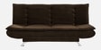 Amoeba Fabric Convertible Sofa Cum Bed in Dark Earth Colour