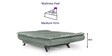 Amoeba Fabric Convertible Sofa Cum Bed in Omega Green Colour
