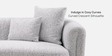 Amyra 3 Seater Sofa In Grey Finish