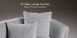 Amyra 3 Seater Sofa In Grey Finish