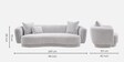 Amyra 3 Seater Sofa In Grey Finish